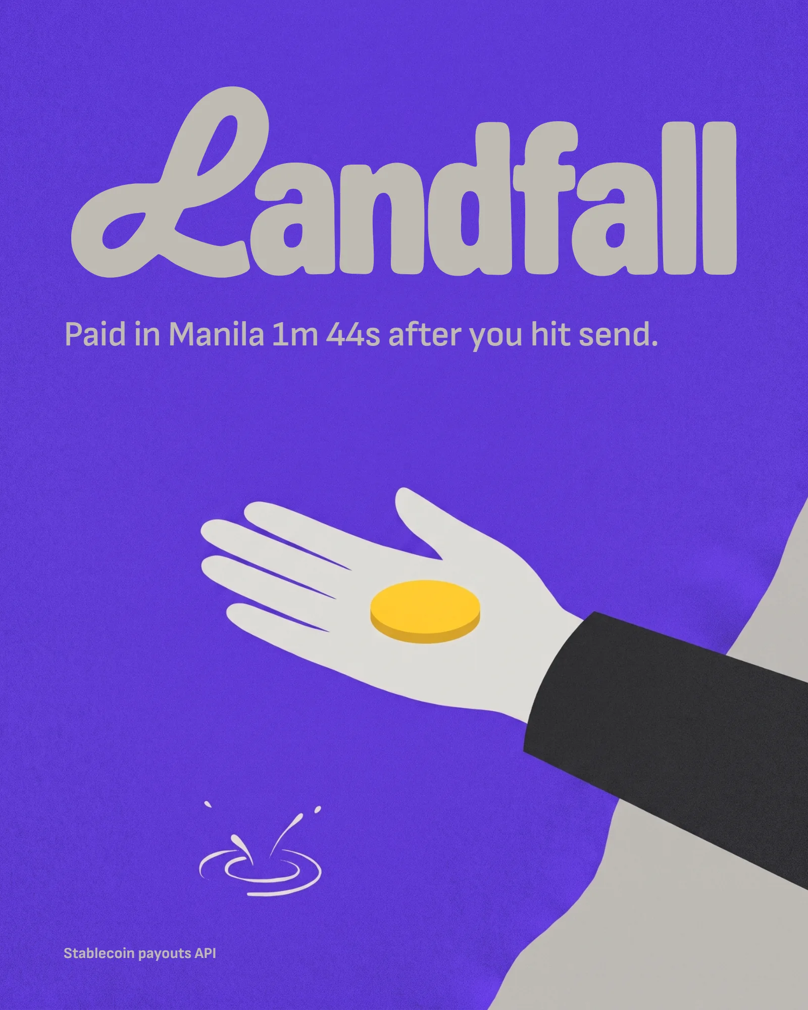 Poster: paid in Manila 1m 44s after you hit send